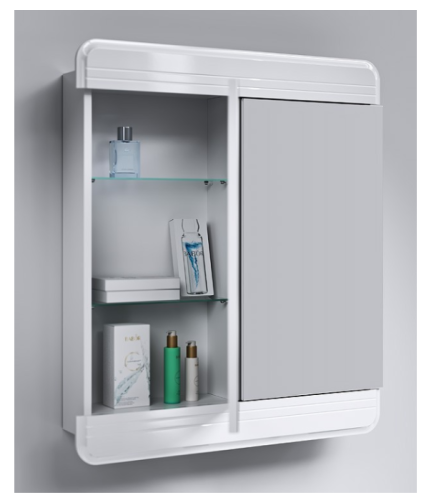 Зеркальный шкаф AQWELLA Corsica 60 белый Kor.04.06